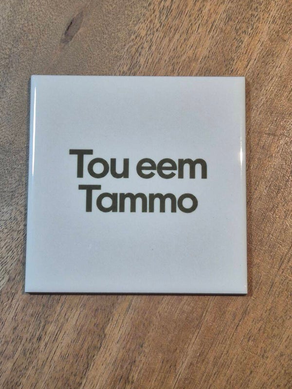 Tegeltje | Tou eem tammo Beige/ groen