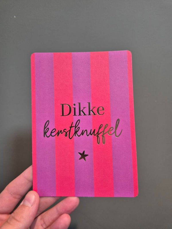 Wenskaart | Dikke kerstknuffel
