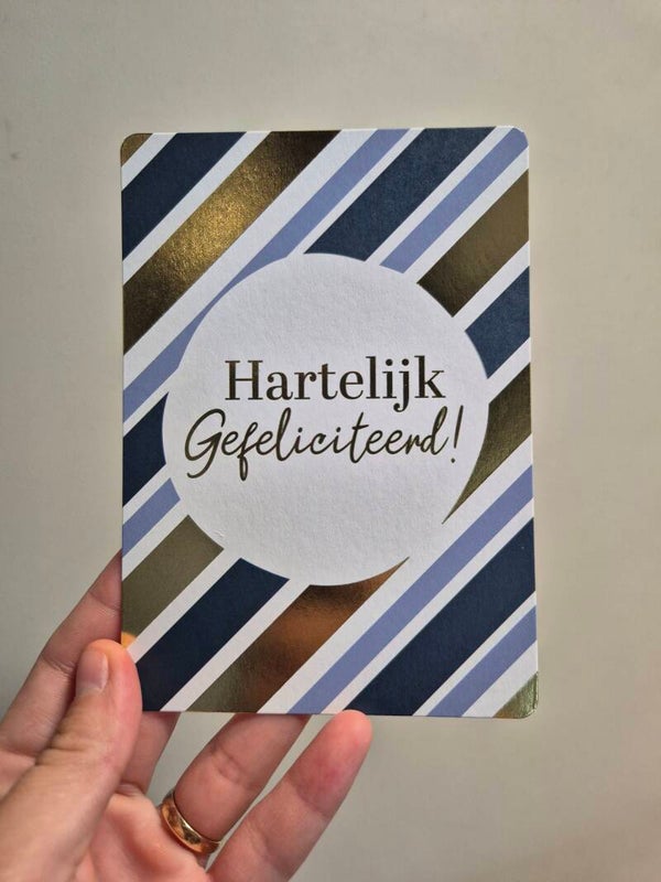 Wenskaart | Hartelijk Gefeliciteerd