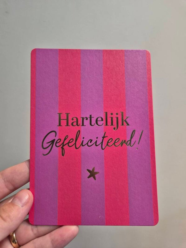 Wenskaart | Hartelijk gefeliciteerd