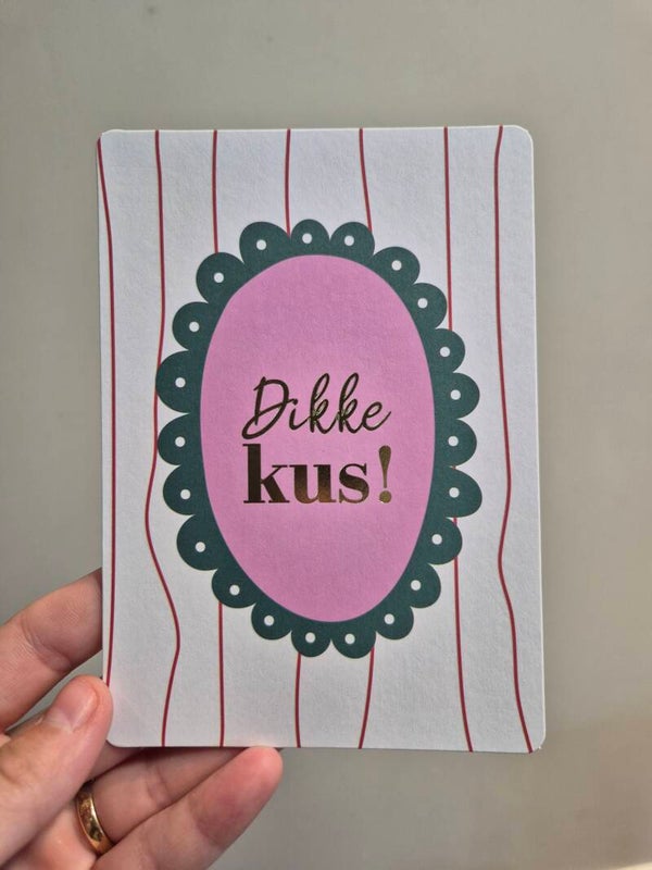 Wenskaart | Dikke kus