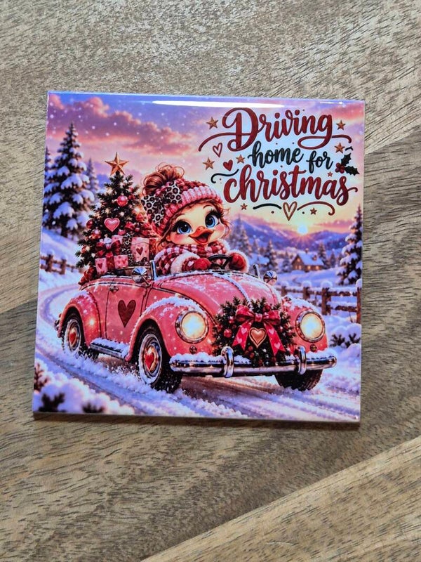 Tegel | Driving home for christmas roze
