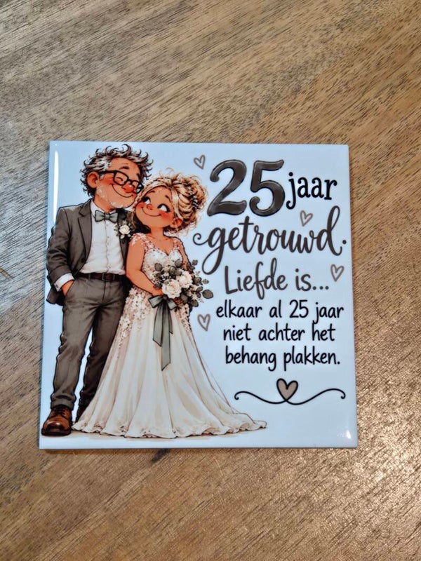 Tegel | .. jaar getrouwd (aanpasbaar)