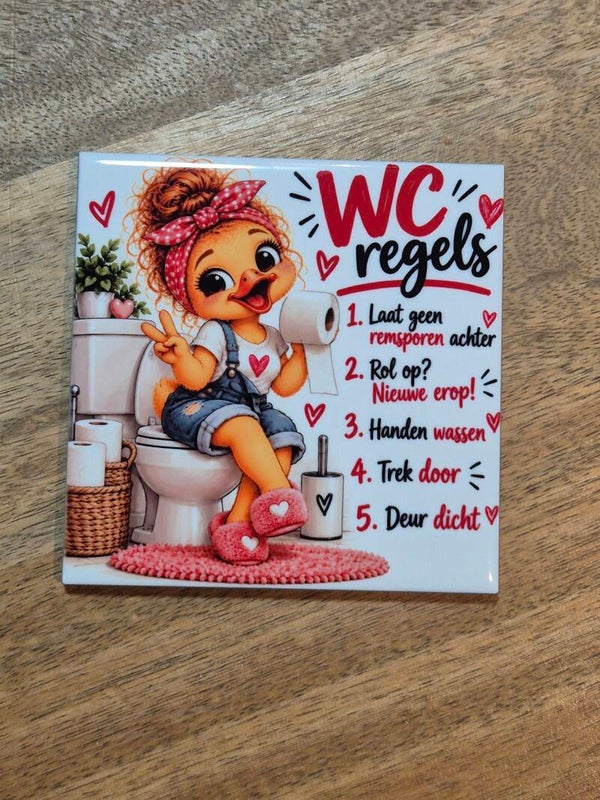 Tegel | Wc regels eendje