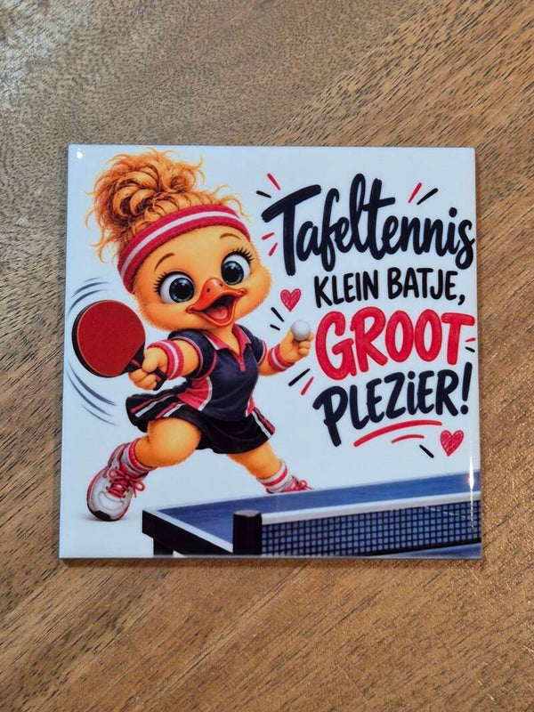 Tegeltje | tafeltennis klein batje, groot plezier
