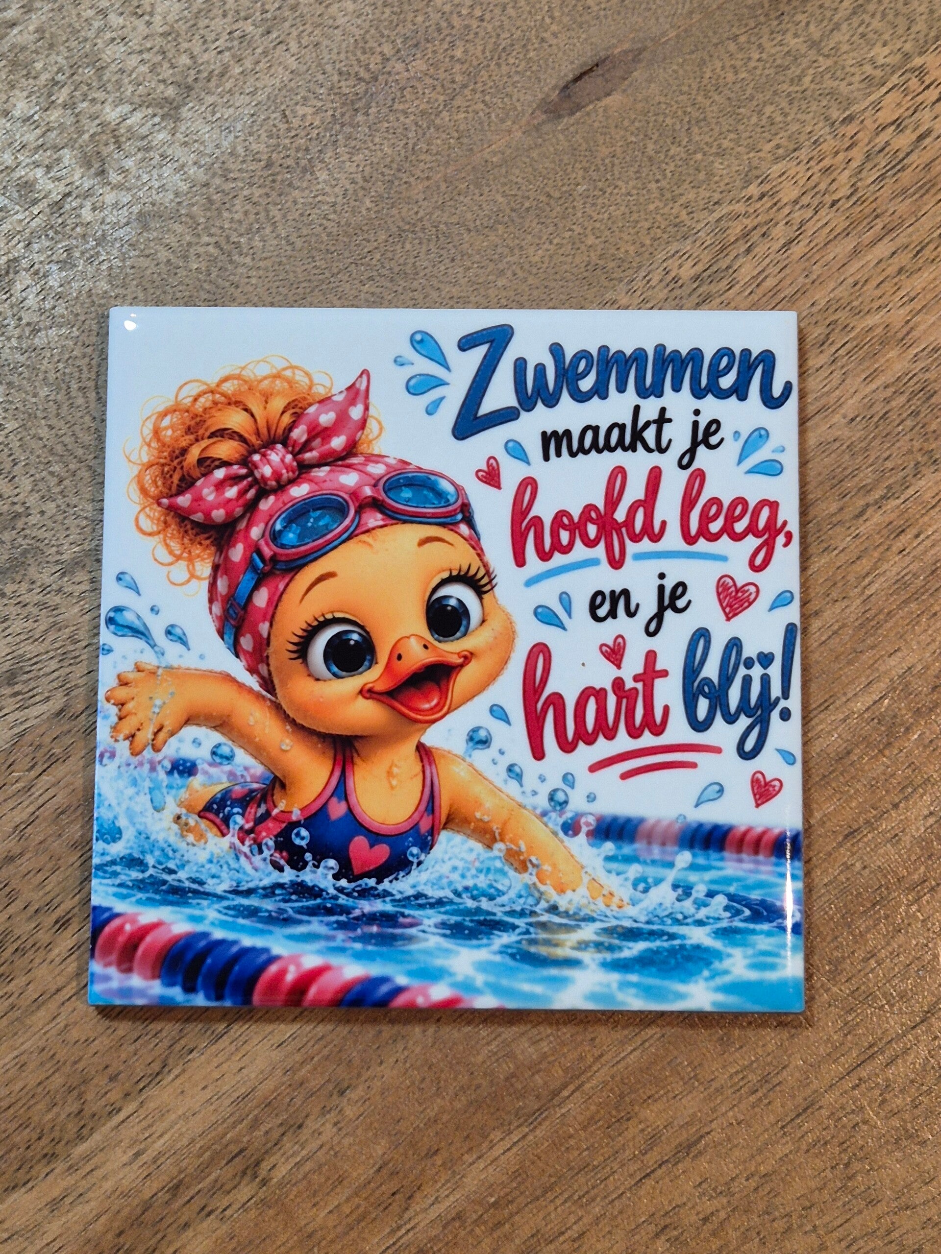 Tegeltje | Zwemmen maakt je hoofd leeg en je hart blij