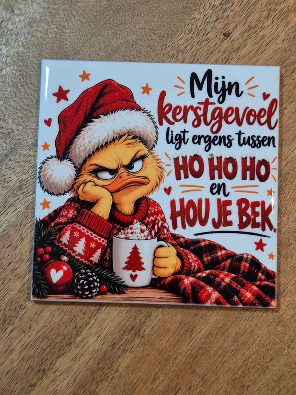 Tegel | Mijn kerstgevoel ligt ergens tussen ho ho ho (eendje)