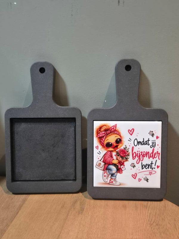 Decoratieplankje voor tegel 10,8 x 10,8 cm    ZWART