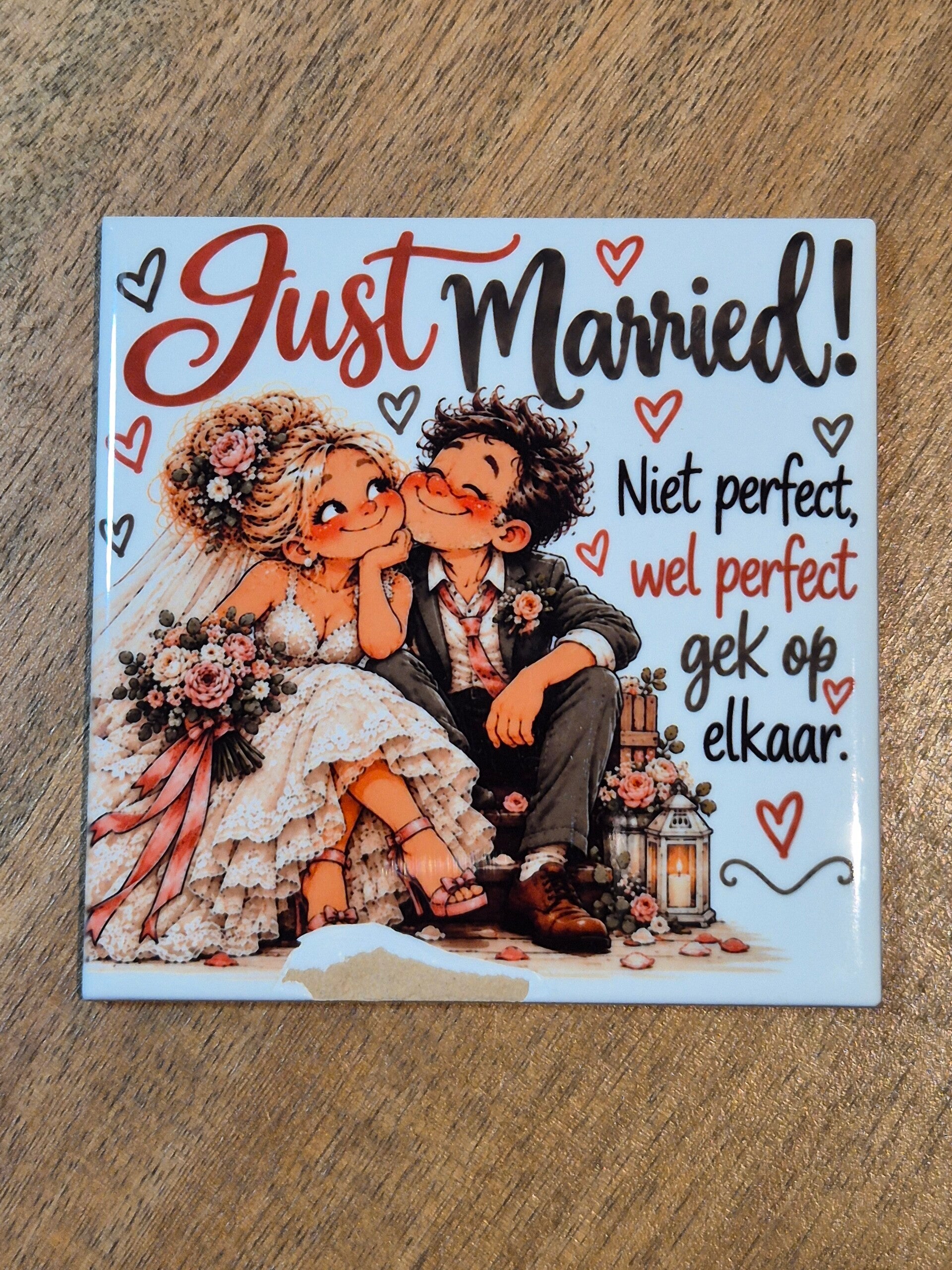 Tegel | Just married niet perfect, wel perfect gek op elkaar