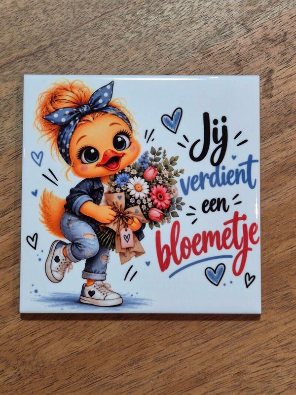 Tegel | jij verdient een bloementje