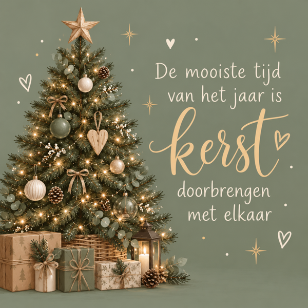 Magneet tegel | Kerst de mooiste tijd van het jaar (kerstboom)