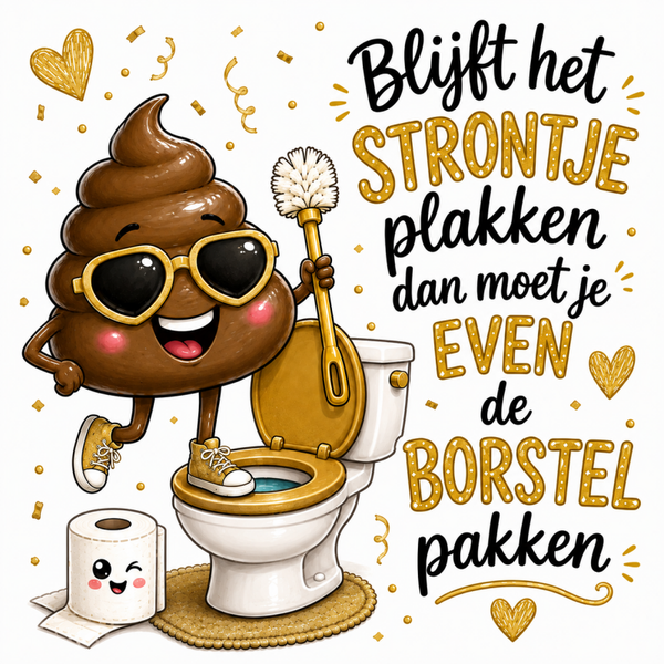 Tegel | Blijft het strontje plakken....goud