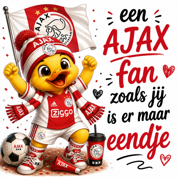 Magneet tegel | Ajax fan eendje