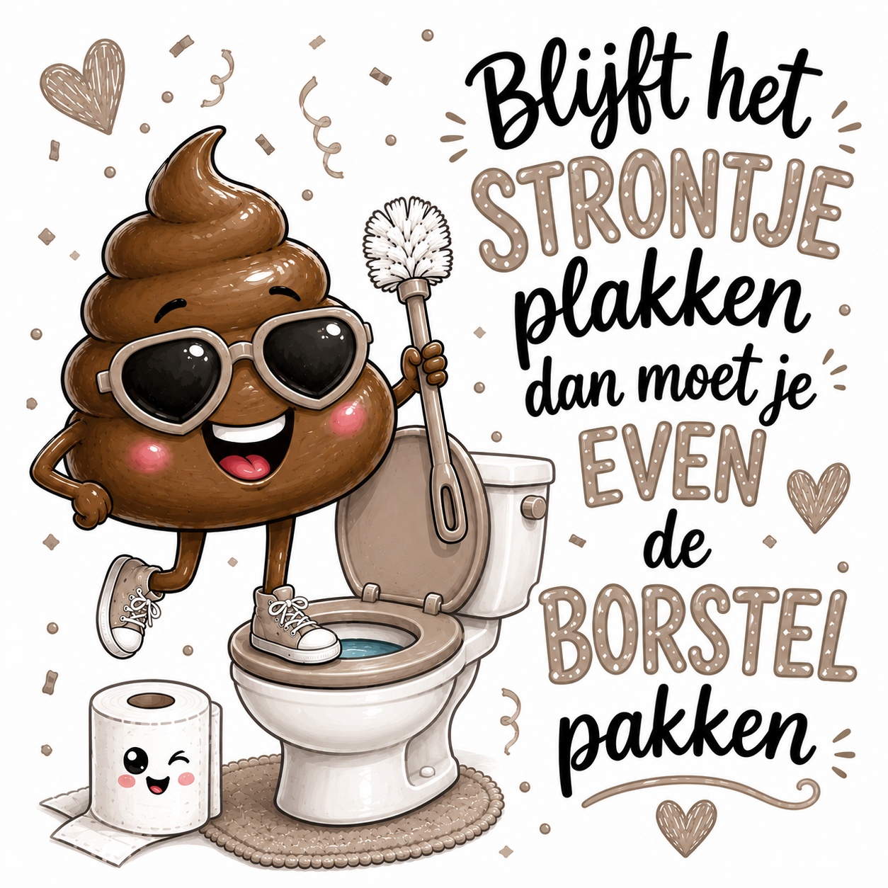 Tegel | Blijft het strontje plakken.....taupe