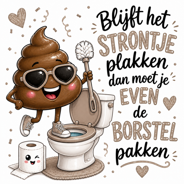Tegel | Blijft het strontje plakken.....taupe
