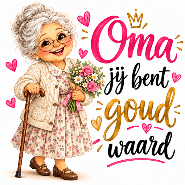 Tegel | Oma jij bent goud waard