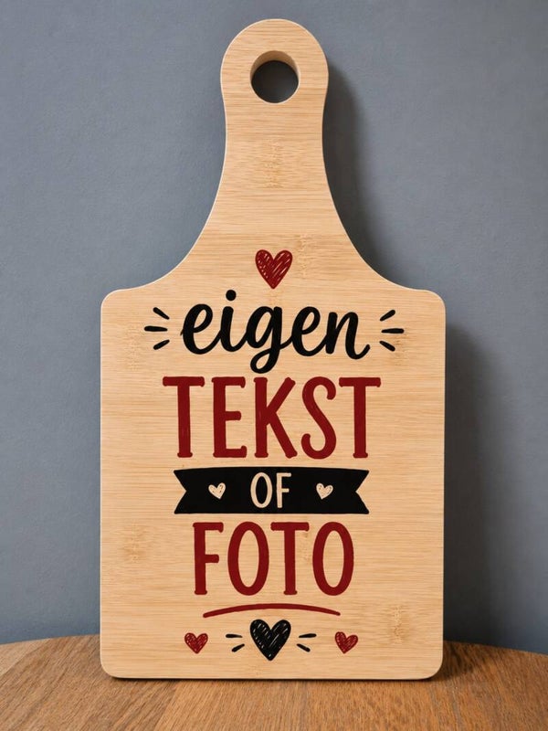 Borrelplank - Eigen tekst en/of foto