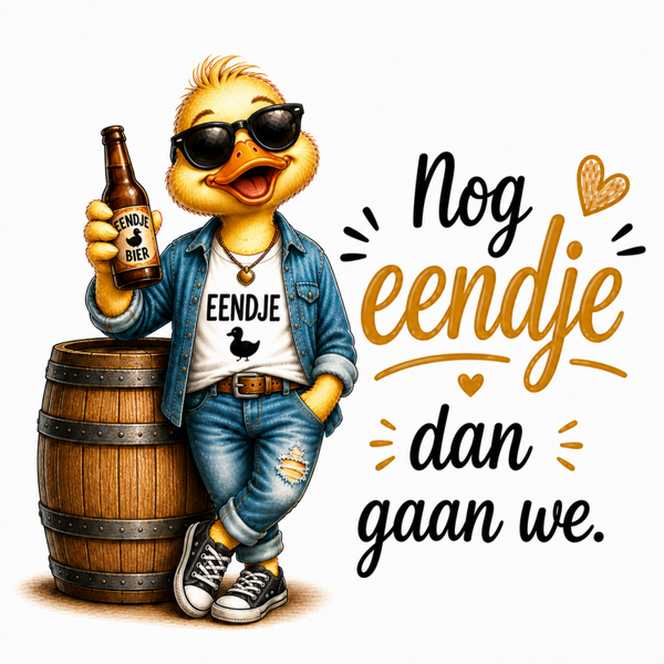 Tegel nog eendje dan gaan we