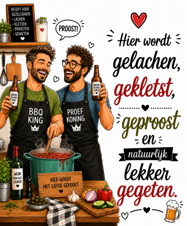 Borrelplank | 2 mannen