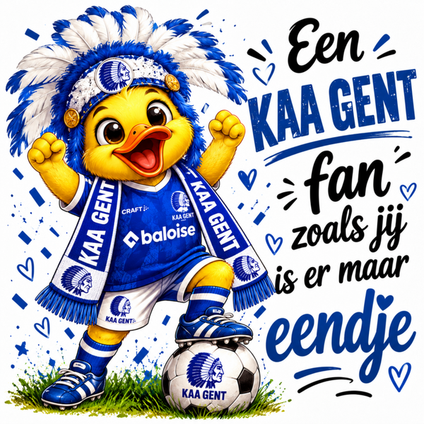 Tegel | voetbal eendjes FC Antwerpen en Kaa Gent