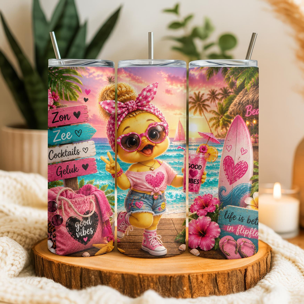 Tumbler / Drinkbeker | Zomers eendje