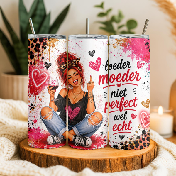Tumbler / Drinkbeker | Loedermoeder Rood