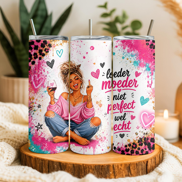 Tumbler / Drinkbeker | Loedermoeder Blond