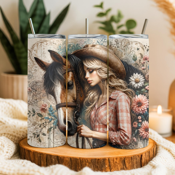 Tumbler / Drinkbeker | Paard vrouw