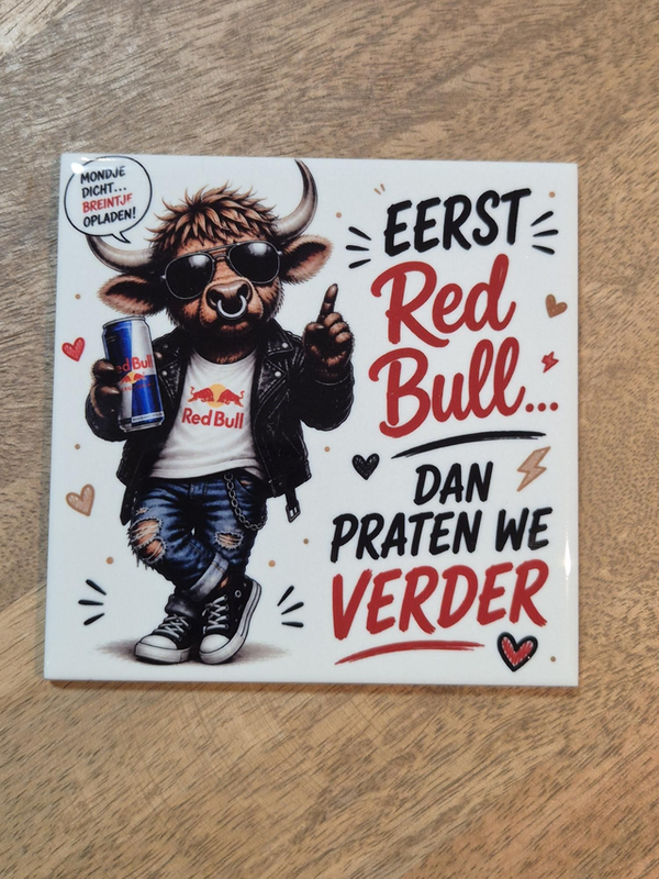 Tegel | Eerst RedBull dan praten we verder