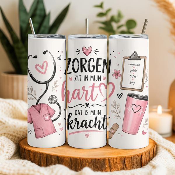 Tumbler/ Drinkbeker | Zorgen zit in mijn hart