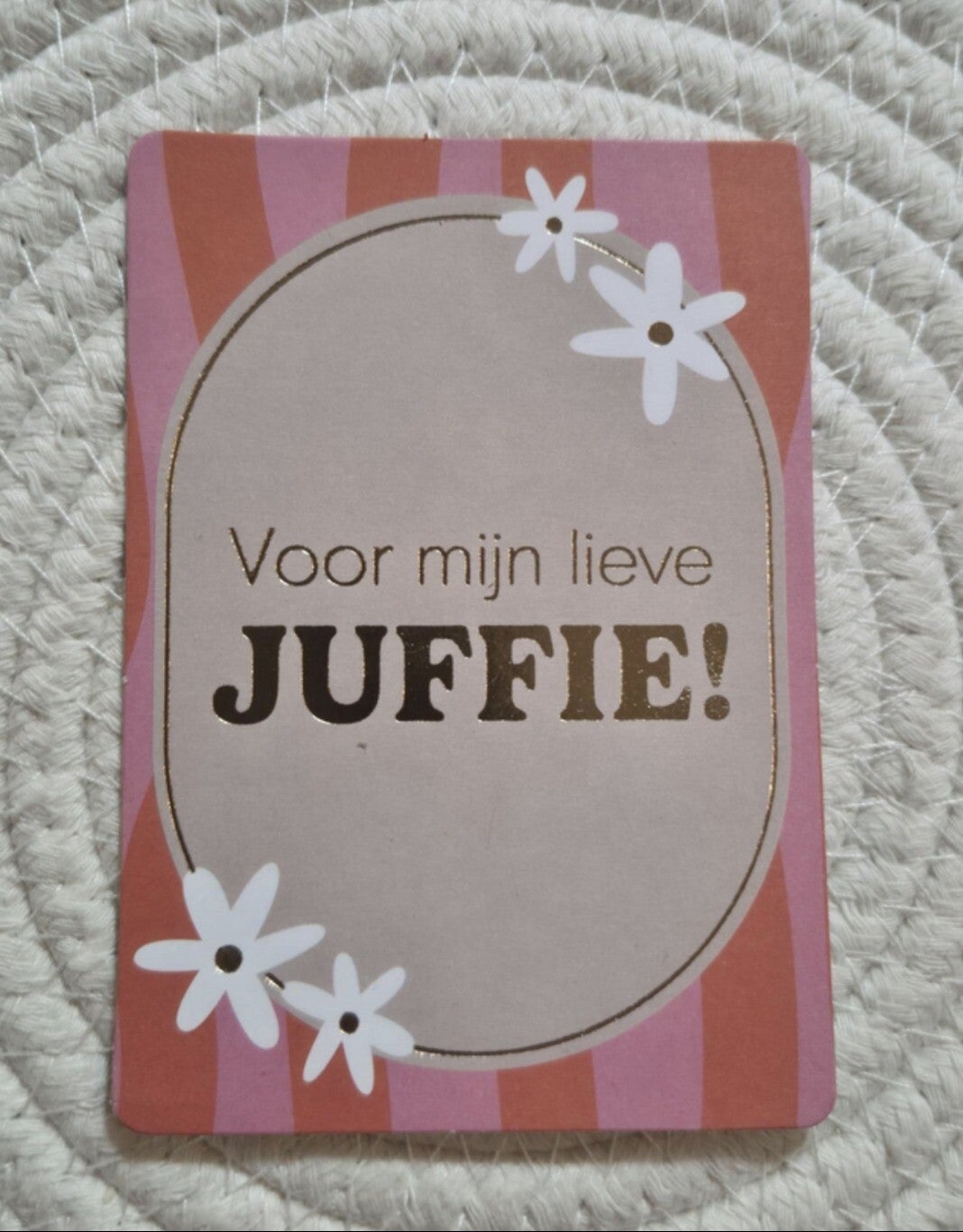 Cadeaukaartje | Voor mij lieve Juffie
