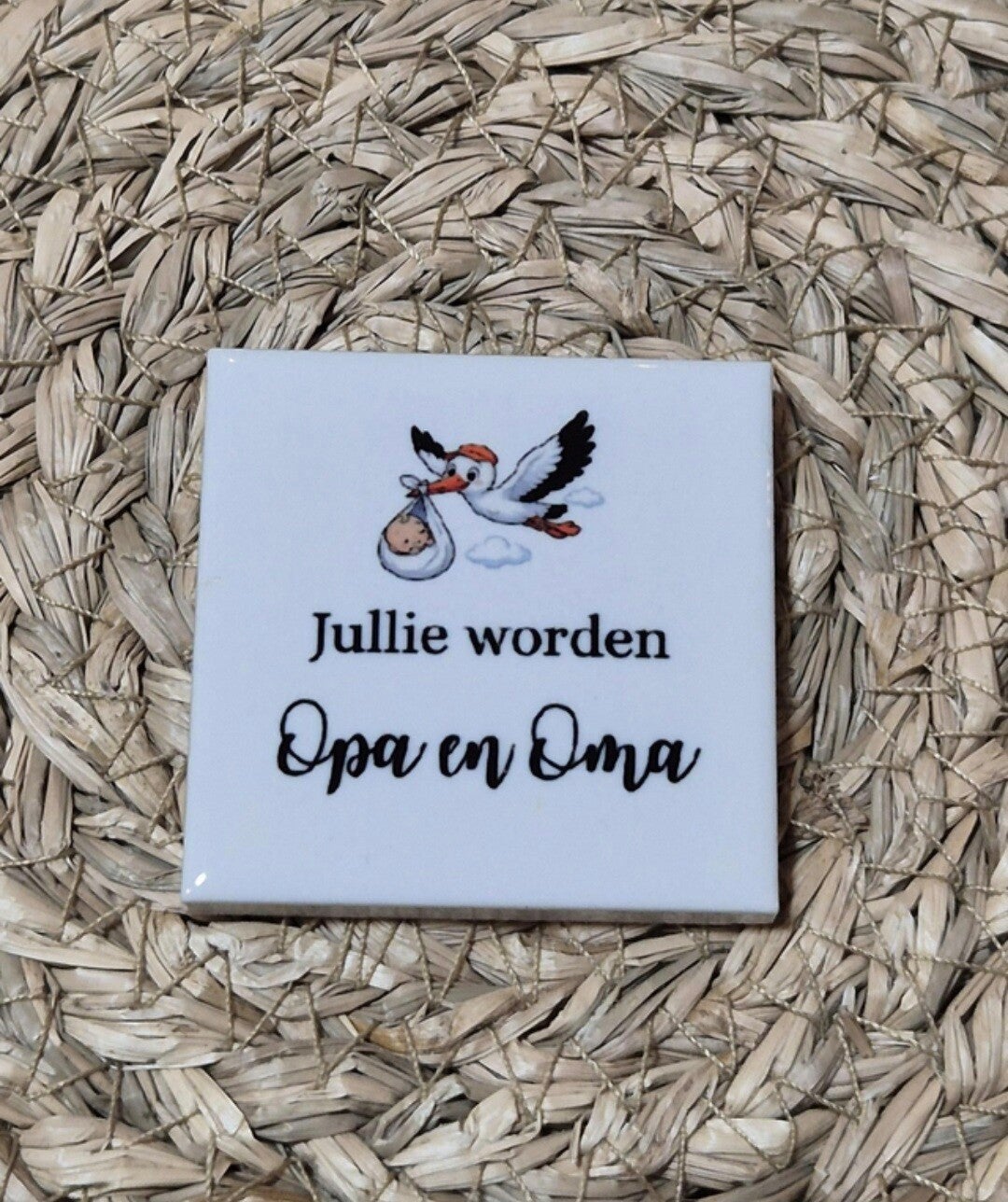 Magneet tegel | Jullie worden Opa en Oma