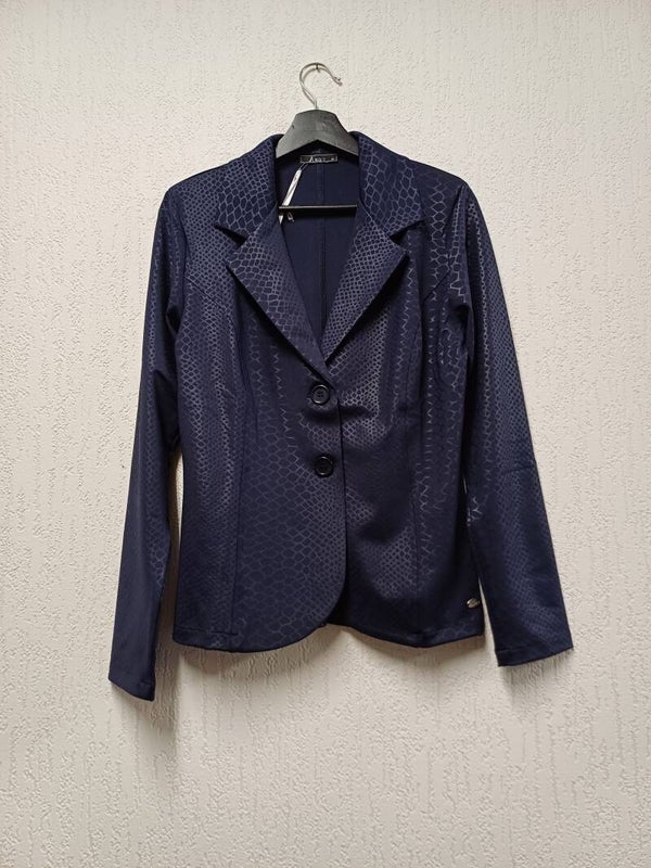 Blauwe blazer met print