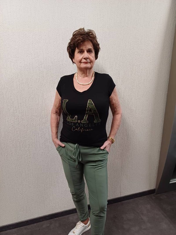 Licht groene travel broek