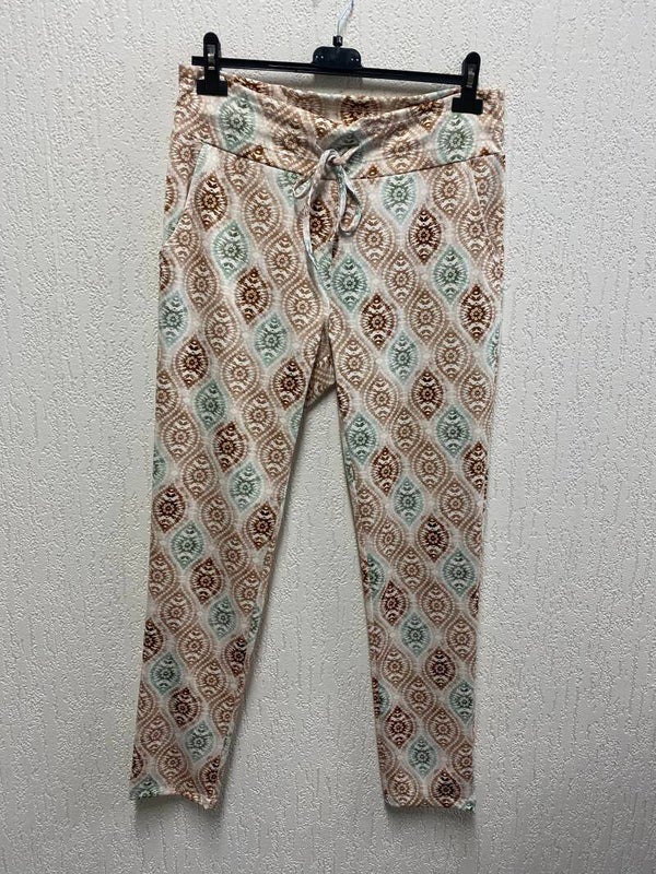 Travelstof broek meerkleurig