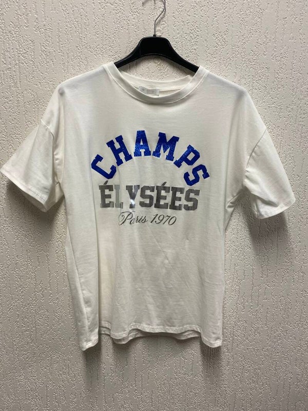 Wit shirt Champs blauw