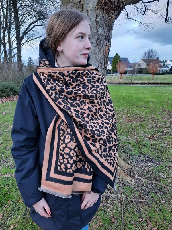 Camel panter sjaal