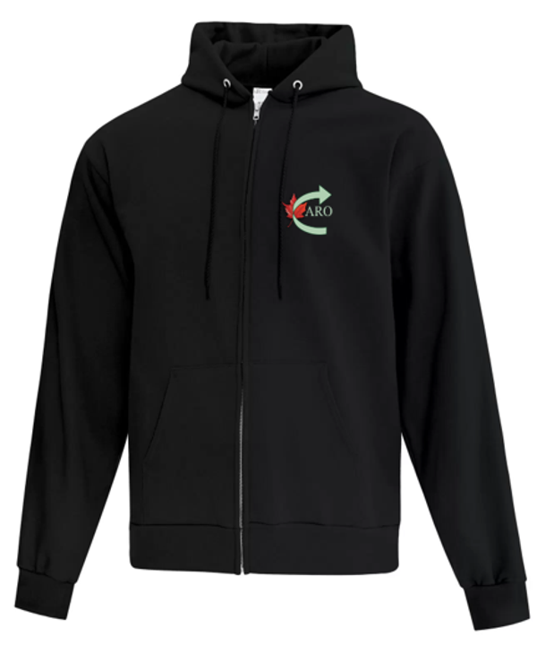 CARO Small Front Logo Unsiex Full-zip Hoodie ATCF2600