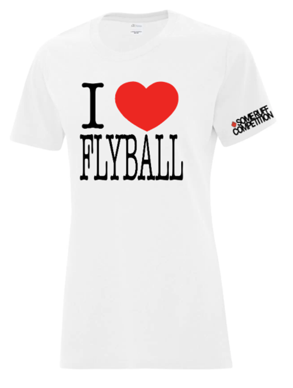 SRC I LOVE FLYBALL - Ladies Cotton Tee