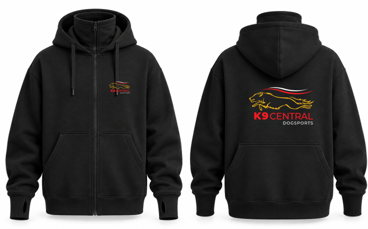 K9C Sidekick UNISEX Full-Zip Hoodie with Integrated Neck Warmer