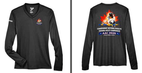 AAC Nationals Ladies V-neck Performance Long Sleeve