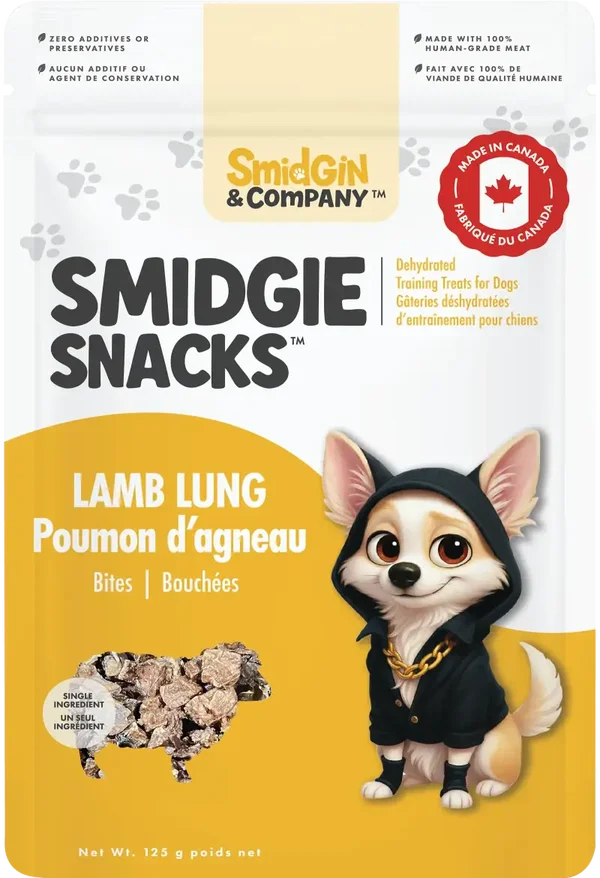 Smidgie Smackers Lamb Lung Bites 125g