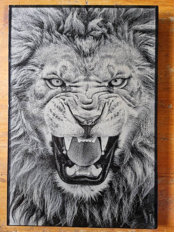 Lion Slate Wall Art
