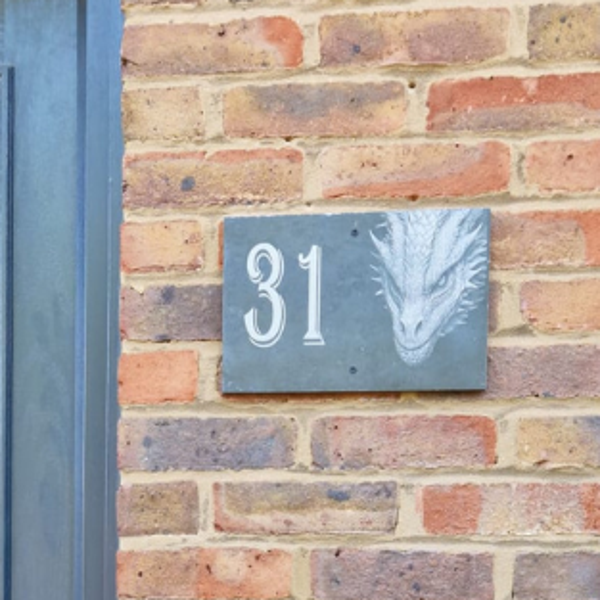 Custom Slate Door Number