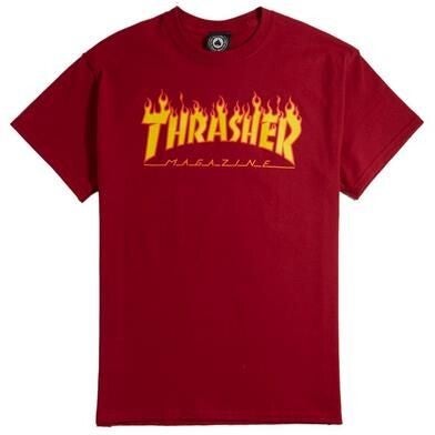 THRASHER T-SHIRT, CARDINAL, GR. M