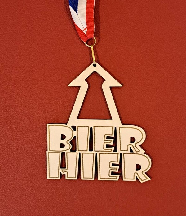 Medaille Bier hier