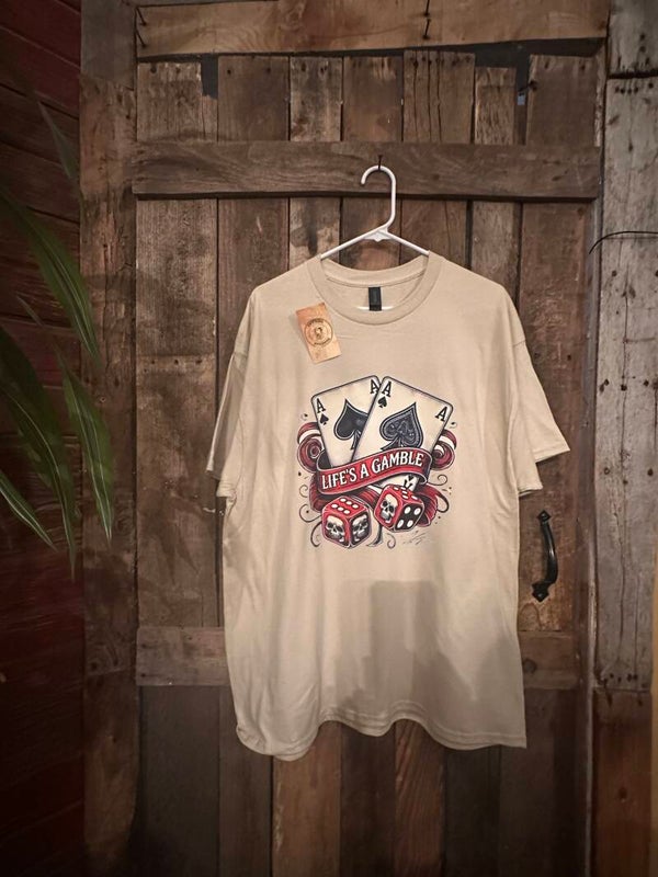 Unique Created T-shirt - Lets Gamble (A’s)