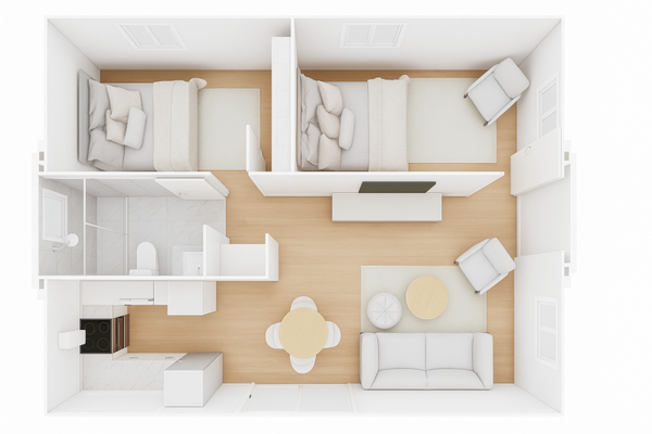 Standard 30 Feet Expandable Home - 2 Bedrooms