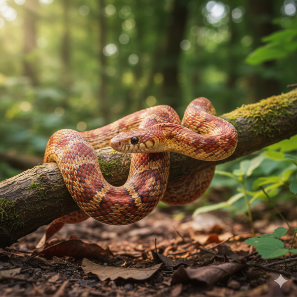 Pantherophis guttatus ( Rode Rattenslang )