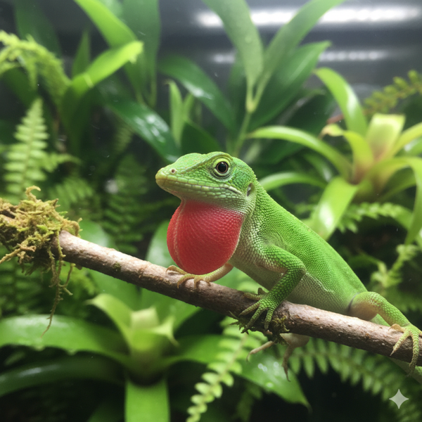 Anolis carolinensis ( Roodkeelanolis )